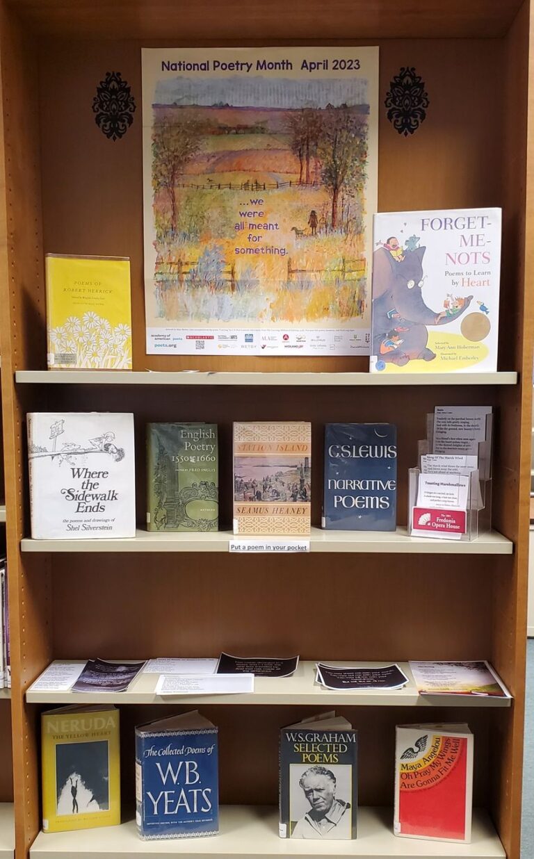 Check Out Our National Poetry Month Display! • Darwin R. Barker Library