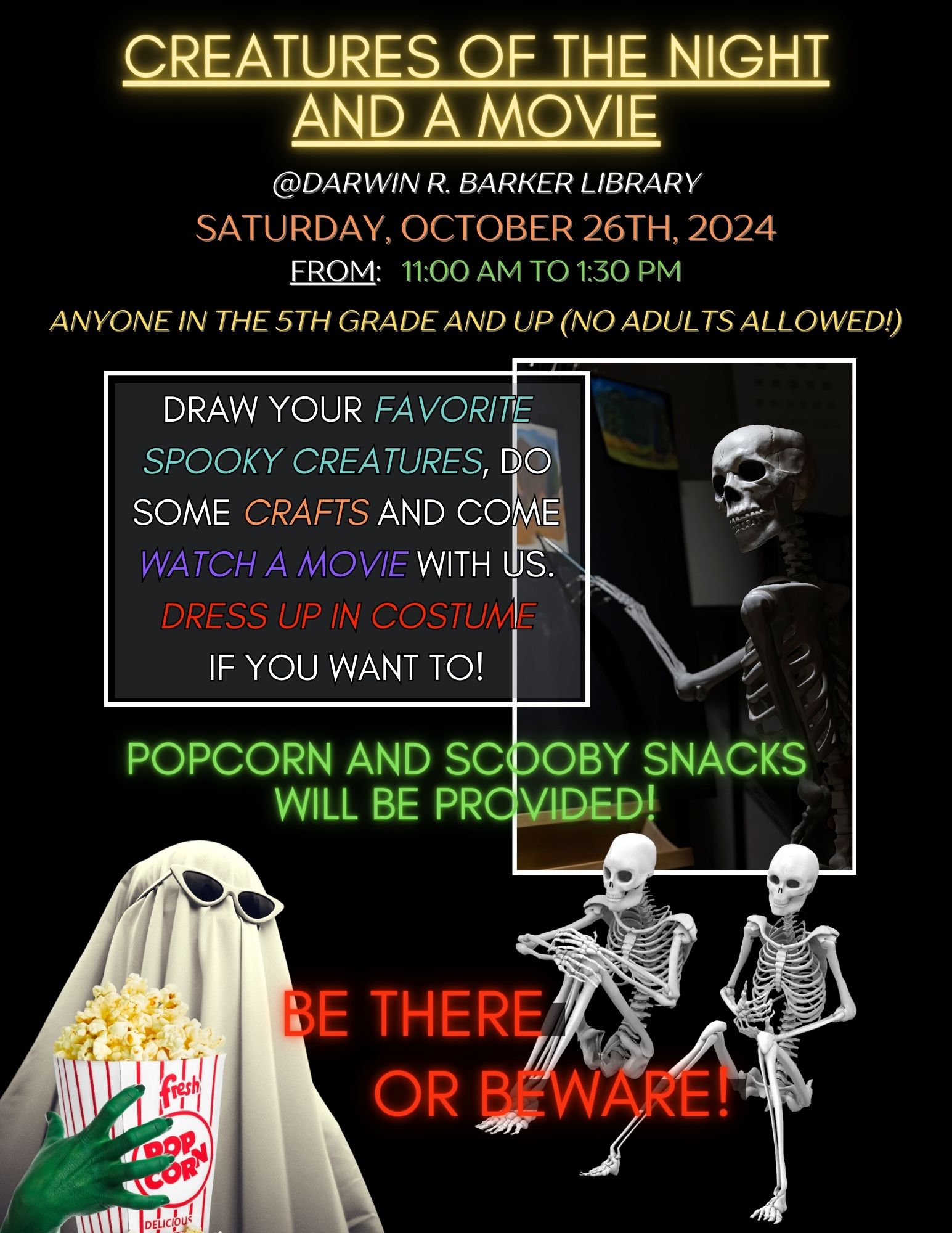 Creatures of the Night & A Movie • Darwin R. Barker Library